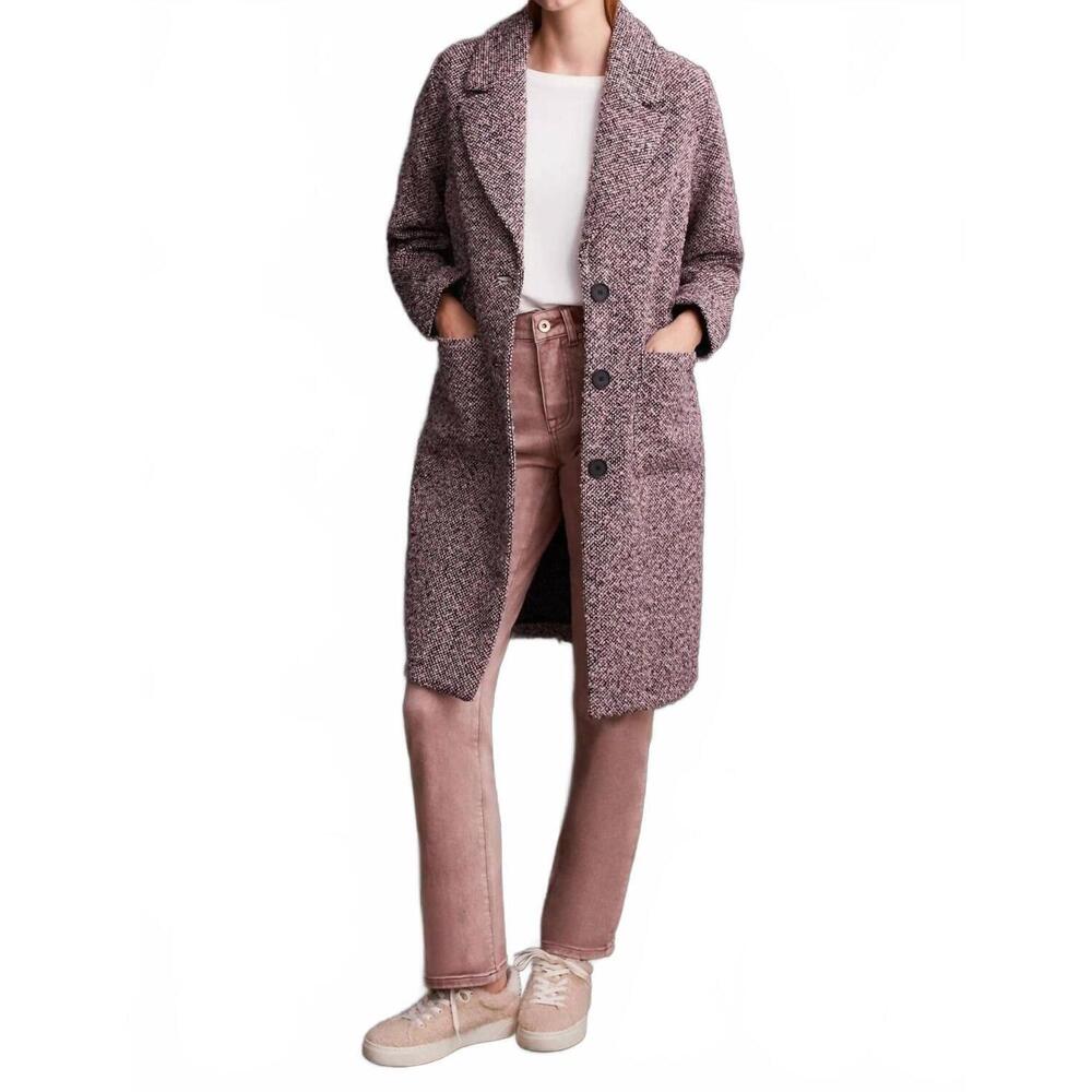 NEW TRIBAL boucle duster coat in pink lady